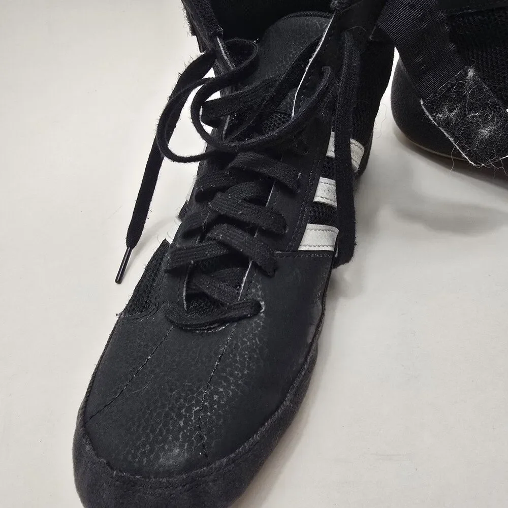 Adidas HVC 2 Mens Size 6.5 Wrestling Shoes Sneakers Black White AAQ3325